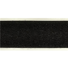 Kardborreband 38mm, sy på, svart, mjuk del