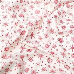Bomullspoplin Snöflingor