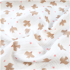 Muslin Fåglar/Små hjärtan 